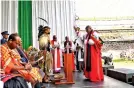  ?? ?? His Majesty King Misuzulu during the handover of his certificat­e of recognitio­n.