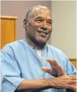  ?? REUTERS/JASON BEAN/ POOL/FILE PHOTO ?? O.J. Simpson reacts after learning he was granted parole at Lovelock Correction­al Center in Lovelock, Nevada, U.S. in 2017.