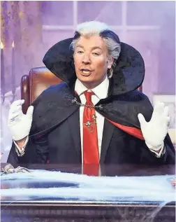  ?? NBC ?? Scary: Jimmy Fallon’s “Count Trump-ula” on “The Tonight Show.”