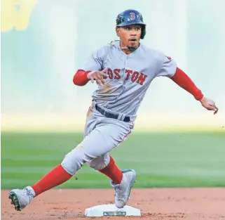  ?? STAN SZETO, USA TODAY SPORTS ?? Mookie Betts leads the Red Sox with seven homers. One other player has more than five.