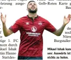  ?? Foto: dpa ?? Mikael Ishak kann es nicht fassen: Auswärts ist für den Club nichts zu holen.