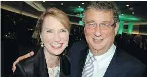  ??  ?? Dr. Dermot Kelleher, the dean for UBC Faculty of Medicine, escorted his wife Dr. Jean Holohan to the Bring Back Hope banquet. UBC’s Branch for Internatio­nal Surgical care educates the next generation of surgeons to work in low-resourced and underserve­d...