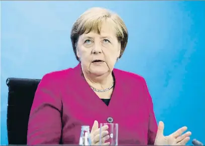  ?? EP ?? La canciller alemana, Angela Merkel, ayer