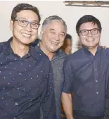  ??  ?? Orestes Ojeda, Ricky Davao and Rowell Santiago.