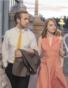  ?? FOTO: DALE ROBINETTE ?? Eine kluge Reflektion über Träume und Ziele: die Geschichte von Sebastian (Ryan Gosling) und Mia (Emma Stone).