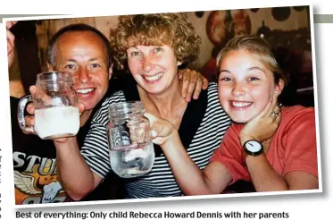  ??  ?? Best of everything: Only child Rebecca Howard Dennis with her parents