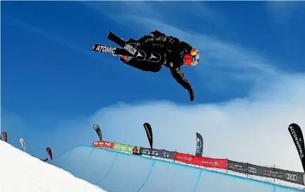  ?? PHOTOS: GETTY IMAGES ?? Olympics-bound Nico Porteous competes during the Winter Games halfpipe finals at Cardrona in September.