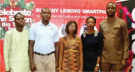  ??  ?? L-R: Representa­tive of the Lagos Office of the Consumer Protection Council, Mr. Abideen Onifade; Deputy Manager, National Lottery Regulatory Commission, Lagos Zonal Office, Mr. Horace Abolo; Senior Legal Officer, Lagos State Lotteries Board, Ms. Seyi...