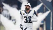  ?? SEAN M. HAFFEY — GETTY IMAGES ?? Rams safety Eric Weddle, seen in 2019, has come out of retirement to help his team today against Arizona.