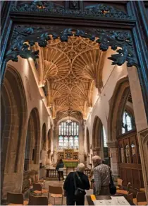  ??  ?? St Catherine’s Chapel has vaulting given by Abbot John Hakebourne in 1508 during major reconstruc­tion funded by the wool trade.