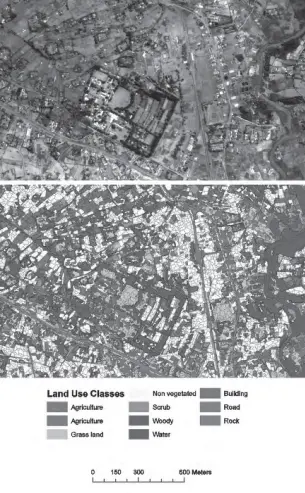  ??  ?? On satellite images, researcher­s can identify the smallest details in specific areas, including the size of the cottages, a decisive indicator of the living standard in the area