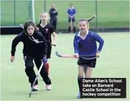  ??  ?? Dame Allan’s School take on Barnard Castle School in the hockey competitio­n