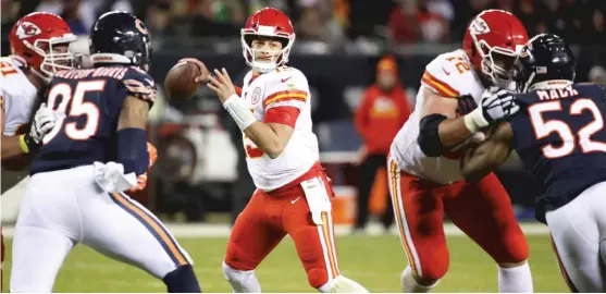  ?? GETTY IMAGES PHOTOS ?? The Chiefs’ Patrick Mahomes (above) and the Bengals’ Joe Burrow have transforme­d their franchises and will be dueling for AFC supremacy for years.