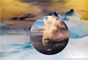  ?? COURTESY OF THE ARTIST AND BRIAN GROSS FINE ART, SAN FRANCISCO ?? “From Volcano Cycle, Mt. Bromo from above, Encircled, East Java, Indonesia,” 2010, by Meridel Rubenstein. Archival pigment on aluminum.