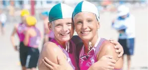  ??  ?? Winners of U-12s board rescue Ava Usher and Milla Jansen from Currumbin SLSC.