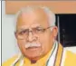  ??  ?? Manohar Lal Khattar