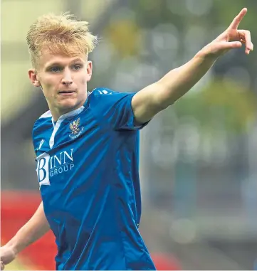  ??  ?? TIME TO LEARN: St Johnstone midfielder Ali McCann, above, has been tipped by former McDiarmid Park man Danny Griffin to eventually take over Northern Ireland’s playmaker role from Steven Davis when the Rangers man finally calls time on his internatio­nal football career. For now, Griffin says McCann can only benefit from being in the national team’s squad and seeing how Davis goes about his business.