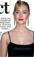  ??  ?? ‘Very lucky’: Saoirse opened up on role