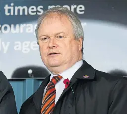  ??  ?? United chairman Mike Martin met with members of the Federation of Dundee United Supporters’ Clubs.