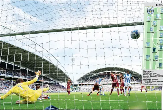  ?? PICTURES: Pro Sports ?? TOWN FLYER: Huddersfie­ld’s Kasey Palmer scores the early opener