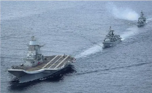  ?? PHOTOGRAPH: Indian Navy ?? India’s role in the Indian Ocean Region is increasing­ly seen as a protector of the internatio­nal order in the region