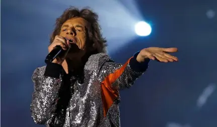  ??  ?? Mick Jagger of The Rolling Stones performs during the band’s first concert of the ‘No Filter’ tour in Hamburg