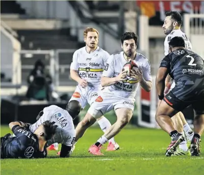  ?? Photo Icon Sport ?? Pour sa 200e sous le maillot rochelais, Kevin Gourdon a été éblouissan­t à Mayol participan­t grandement à la victoire des Maritimes.