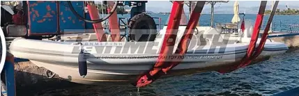  ?? Picture: CORFU PRESS ?? Much loved. loved... victim Claire Glatman. Above, a boat described as suspicious by the coastguard is lifted from the sea