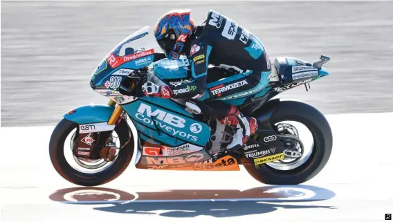  ??  ?? 2 Après n’avoir été que l’ombre de lui-même lors de ses deux premières saisons Moto2, Navarro s’est retrouvé en 2019. Attention à lui en 2020.