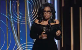  ?? FOTO: EPA ?? Tv-profilen Oprah Winfrey vid Golden Globe-galan.