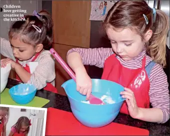  ??  ?? Children love getting creative in the kitchen