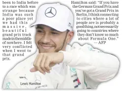  ??  ?? Lewis Hamilton