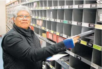  ?? ?? Pauline Ahuriri is retiring after 17 years sorting mail in Te Puke and almost a lifetime working for the post office.
