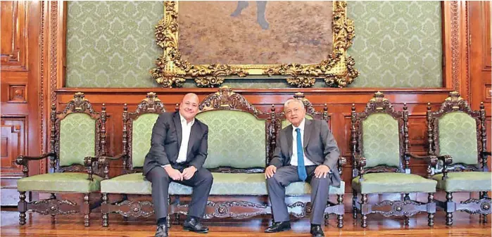  ?? ESPECIAL ?? El gobernador de Jalisco y el Presidente se reunieron en Palacio Nacional.