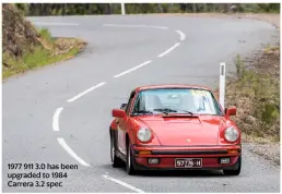  ??  ?? 1977 911 3.0 has been upgraded to 1984 Carrera 3.2 spec