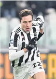  ?? REUTERS ?? Juventus’ Federico Chiesa reacts after scoring against Napoli.