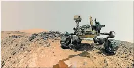  ?? NASA ?? NASA expects that it will be weeks, if not months, before the dust clears enough to allow rover Opportunit­y, with its battery powered by solar energy, to turn itself back on.