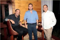  ??  ?? Álvaro Landínez, Miguel Landínez y Hénder Álvarez.