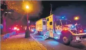  ?? AFP ?? A Police truck parked near the National Assembly of Quebec, in Quebec City, following the attack.