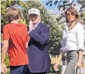  ?? MANUEL BALCE CENETA/ASSOCIATED PRESS ?? President Donald Trump, first lady Melania Trump and their son, Barron, arrive at the White House in Washington on Sunday.