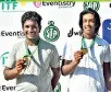  ?? ?? Chathurya Nilaweera and Kiran Viravanath­an won the Men's Doubles on ITF Week 2.