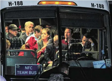  ?? Reuters ?? San Francisco 49ers coach Jim Harbaugh arrives in New Orleans with his team on Sunday, a week before taking on the Baltimore Ravens during Super Bowl XLVII in Kenner, Louisiana.