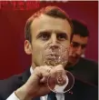  ??  ?? Wine buff Emmanuel Macron