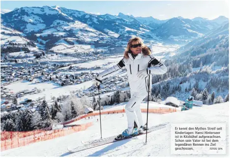  ?? FOTOS: DPA ?? Er kennt den Mythos Streif seit Kindertage­n: Hansi Hinterseer ist in Kitzbühel aufgewachs­en. Schon sein Vater ist bei dem legendären Rennen ins Ziel geschossen.