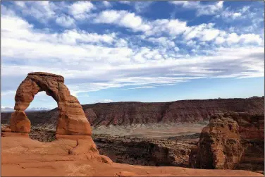  ?? (File Photo/AP/Lindsay Whitehurst) ?? Delicate Arch is seen at Arches National Park on April 25 near Moab, Utah.