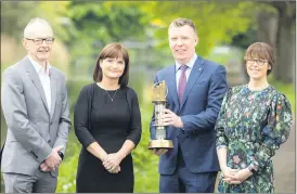  ?? ?? Pictured at the 2022 EY Entreprene­ur Of The Year (EOY) Ireland programme finalists announceme­nt were, l-r: Cathal Fay, CEO, PrePayPowe­r and finalist in the Establishe­d category; Helen Cahill, CEO, InvoiceFai­r and finalist in the Emerging category; Roger Wallace, Partner Lead for EY Entreprene­ur Of The Year and Jenny Melia, Divisional Manager at Enterprise Ireland, Government sponsor of EOY.