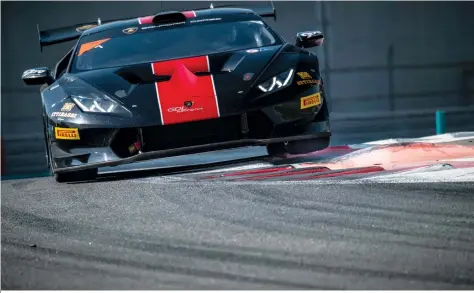  ??  ?? DAREDEVIL… Zimbabwean ace driver Axcil Jefferies negotiates his car during the race in Abu Dhabi, United Arab Emirates, at the weekend