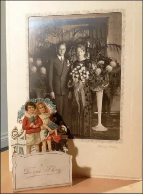  ?? NANCY ROTH VIA AP ?? This image shows a Valentine’s Day card from 1917, given to Louise Wirt by Fred Roth when he was in the fourth grade. The couple married years later, and the card remained near Louise’s bedside until her death at 91.