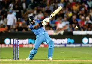  ?? (PA) ?? Hardik Pandya finished his innings strongly to ensure India set a competitiv­e tota