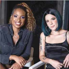  ??  ?? Jennifer Hudson and Halsey in “The Voice”